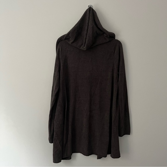 Barefoot Dreams Cozychic Ultra Lite Hooded Cardigan Gray Large - Picture 5 of 10